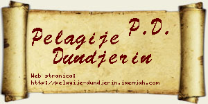 Pelagije Dunđerin vizit kartica